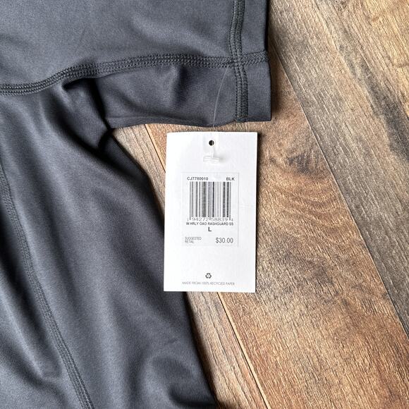 Hurley One and Only Sun‎ Shirt Women's Large Black Surf Beach UPF+50 NWT 5781 - Picture 5 of 9